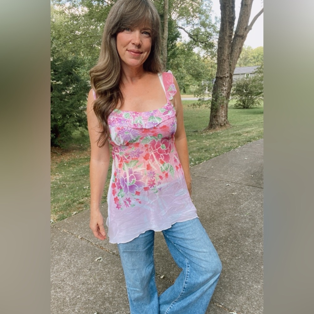 Vintage Y2K sheer fairy top